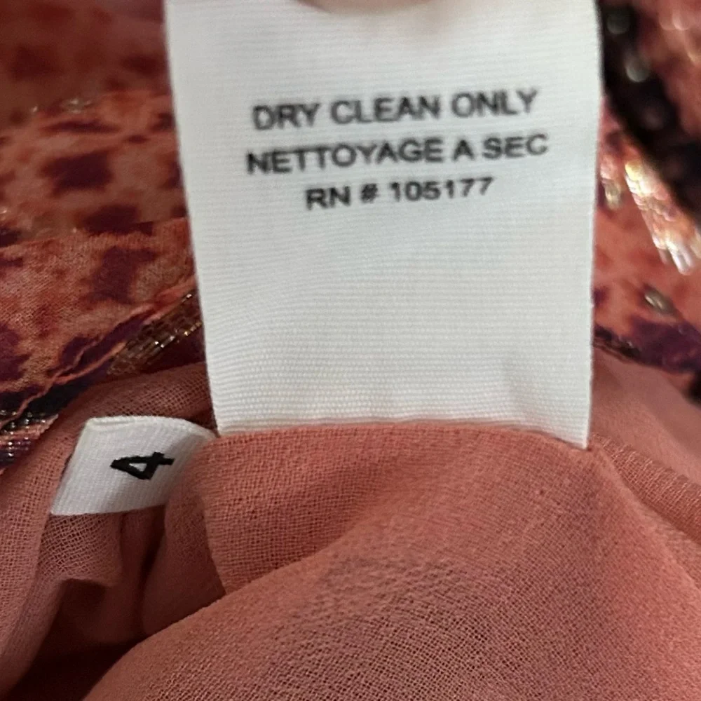 Ulla Johnson Noemi Coral and Metallic Silk Mini Dress - Picture 7 of 14
